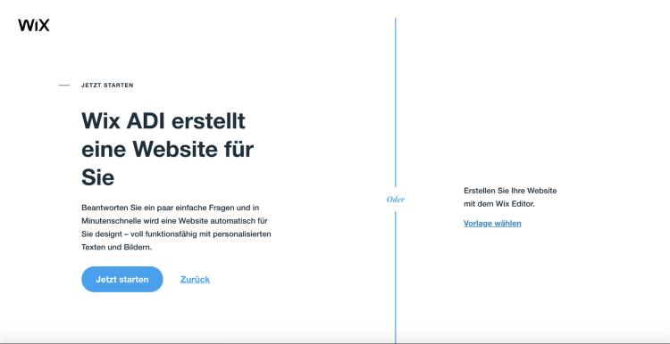 Reiseblog erstellen mit Wix Schritt 2.2: Wix Editor wählen
