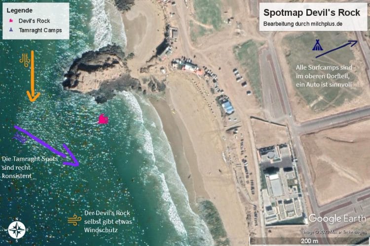 Surfen in Taghazout: Spotmap von Devils Rock
