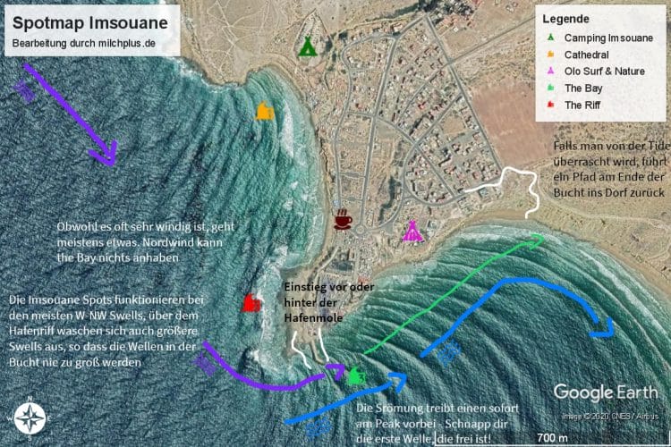 Surfen in Taghazout: Spotmap von Imesouane