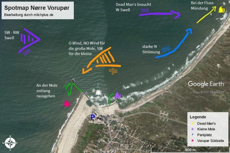 Surfen in Dänemark: Spootmap von Vorrupor