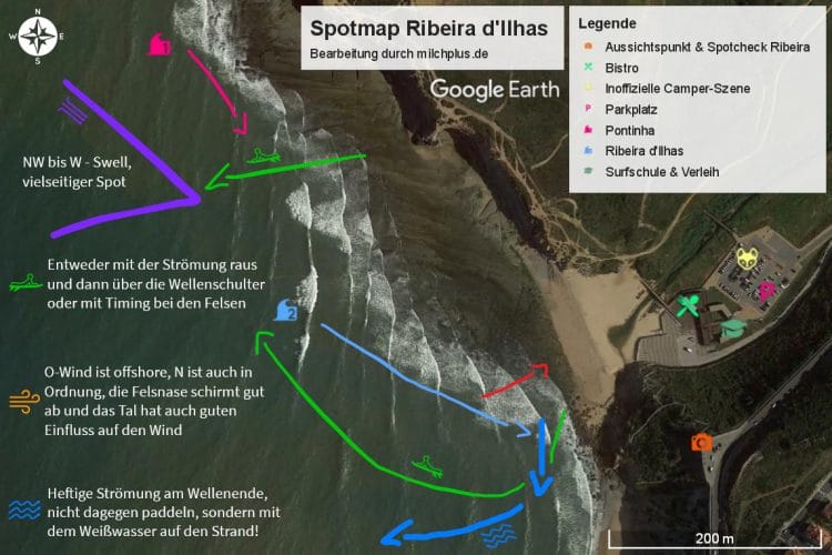 Surfen in Ericeira: Spotmap für Reibeira