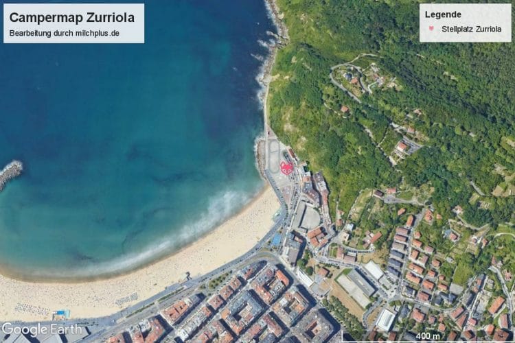 Surfen in Zarautz: Der Stellplatz am Playa Zurriola