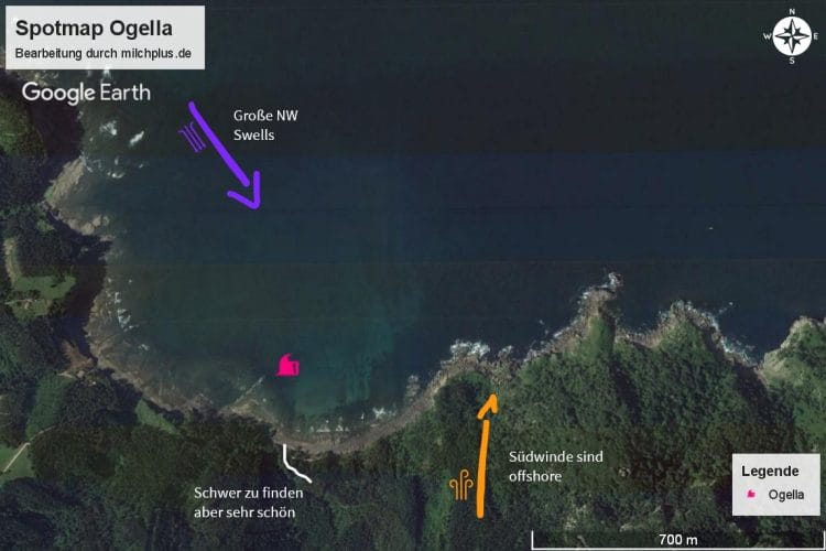 Surfen in Mundaka: Spotmap von Ogella