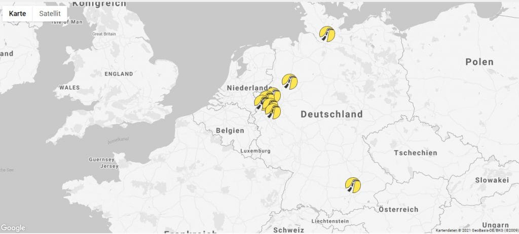 Roadfans im Test: Die Standorte