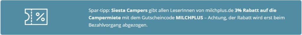 Camper mieten Porto: Siesta Campers Voucher Gutschein